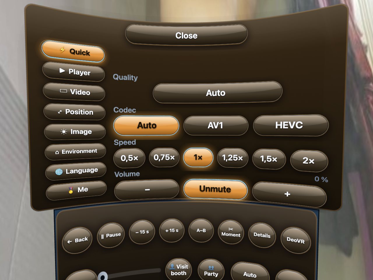 The settings dialog.